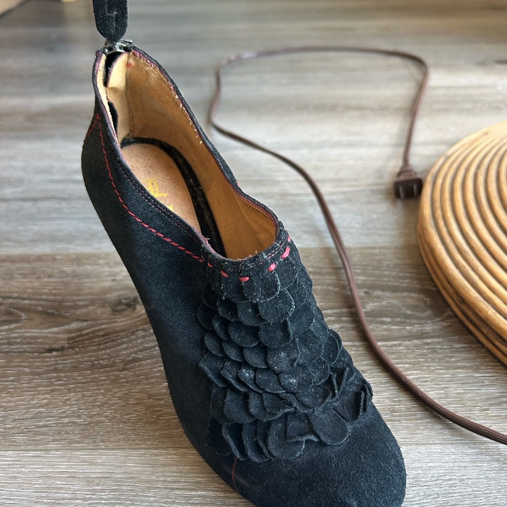 L.A.M.B Black Suede Women's Heels
